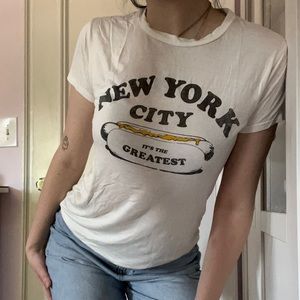 NWT Don’t Ask Why Soft Baby Tee with New York Hot Dog Graphic!
